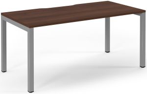 Add Furniture Single Bench Desk with Walnut MFC Scalloped Top W1600 x D800 x H725mm  