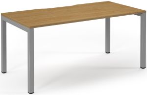 Add Furniture Single Bench Desk with Oak MFC Scalloped Top W1600 x D800 x H725mm  