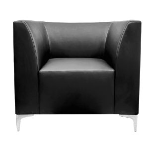 Add Stand Alone Armchair in Black Faux Leather