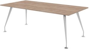 Designer Rectangular Conference Table with Silver Frame & Eight Top Colours W2000 x D1000 x H740mm