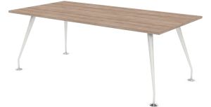 Designer Rectangular Conference Table with White Frame & Eight Top Colours W2000 x D1000 x H740mm