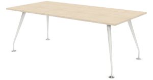 Designer Rectangular Conference Table with White Frame & Eight Top Colours W2000 x D800 x H740mm