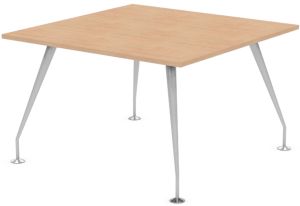 Designer Square Conference Table with Silver Frame & Eight Top Colours W1200 x D1200mm