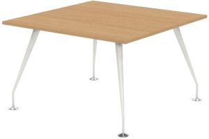 Designer Square Conference Table with White Frame & Eight Top Colours W1400 x D1400mm