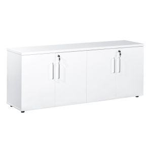 Add White MFC 1.8m Long Four Door Credenza Complete with Shelves 