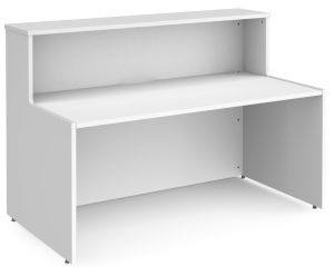 Add Furniture White Rectangular Reception Desk 1662mm wide with White Tops